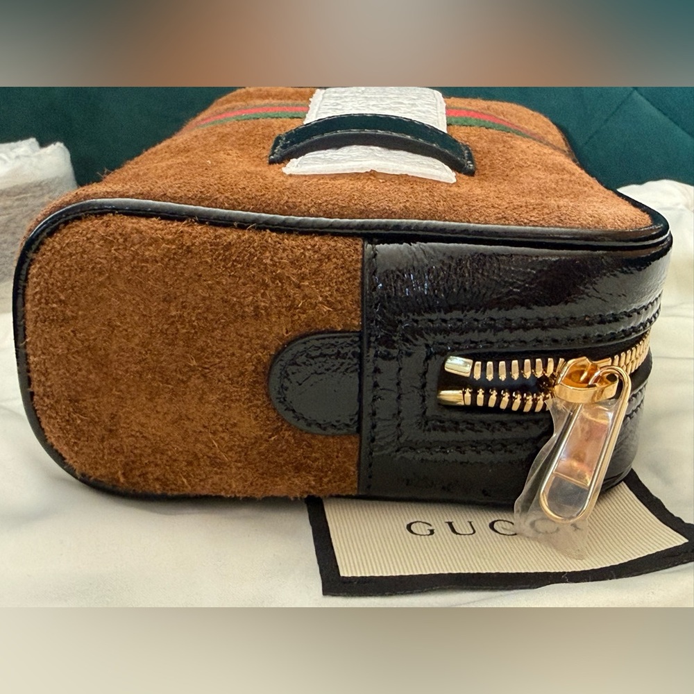 Gucci Black and Brown Belt Bag with Gold Accents - Picture 7 of 16